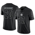 Ndoa M.Dolphins #28 De??£¤Von Achane Player Black RFLCTV Limited Stitched Jerseys