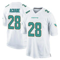 Ndoa M.Dolphins #28 De'Von Achane Player White Home Game Stitched Jerseys