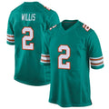 Ndoa M.Dolphins #2 Malik Willis Player Aqua Alternate Home Game Stitched Jerseys
