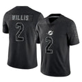 Ndoa M.Dolphins #2 Malik Willis Player Black Reflective Limited Game Stitched Jerseys