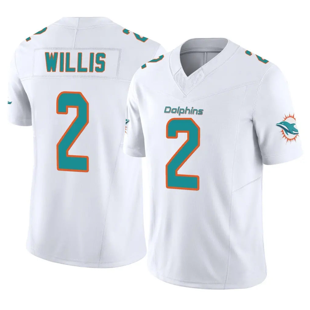 Ndoa M.Dolphins #2 Malik Willis Player White Limited Vapor F.U.S.E. Home Game Stitched Jerseys