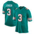 Ndoa M.Dolphins #3 Chris Johnson Player Aqua Alternate Home Game Stitched Jerseys