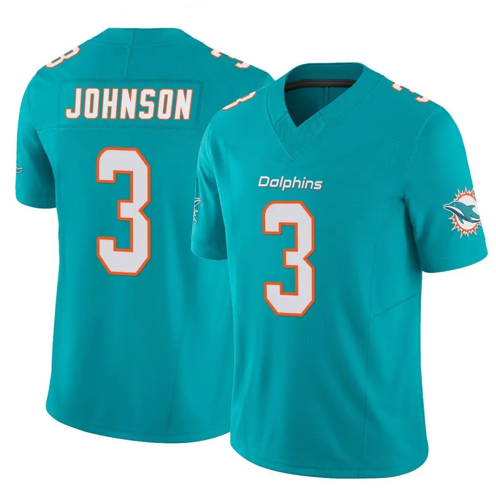 Ndoa M.Dolphins #3 Chris Johnson Player Aqua Limited Vapor F.U.S.E. Home Game Stitched Jerseys