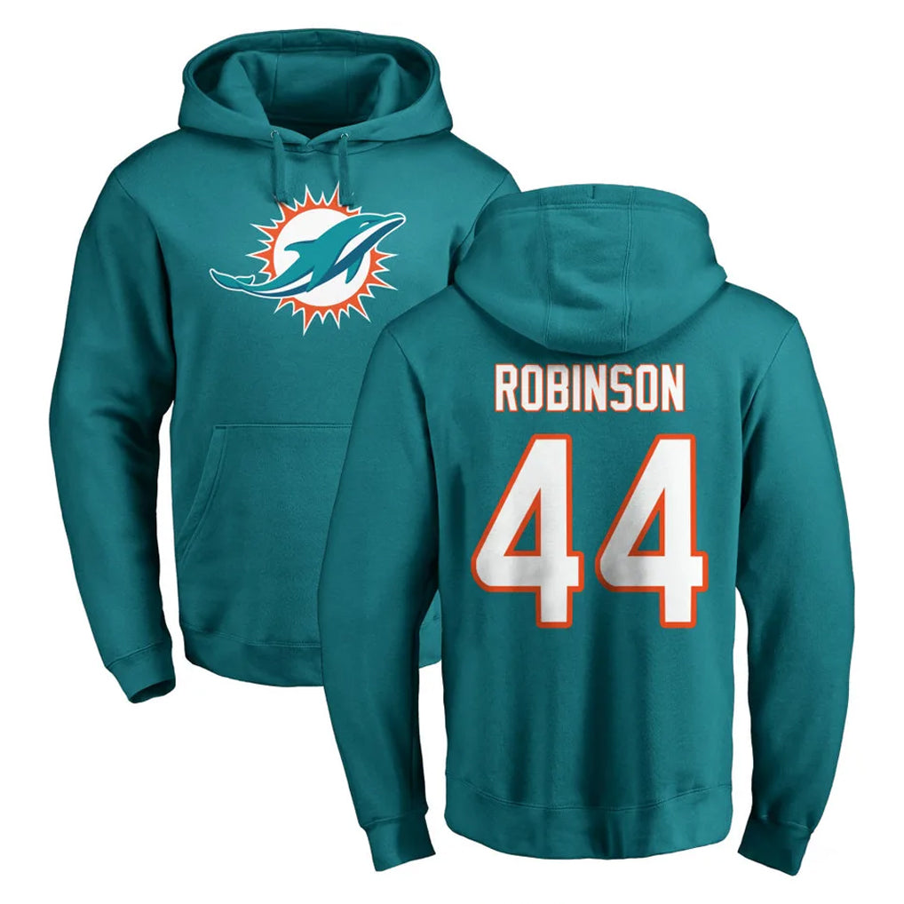 Ndoa M.Dolphins #44 Chop Robinson Player Aqua LOGO Pullover Hoodies Limited Stitched Jerseys