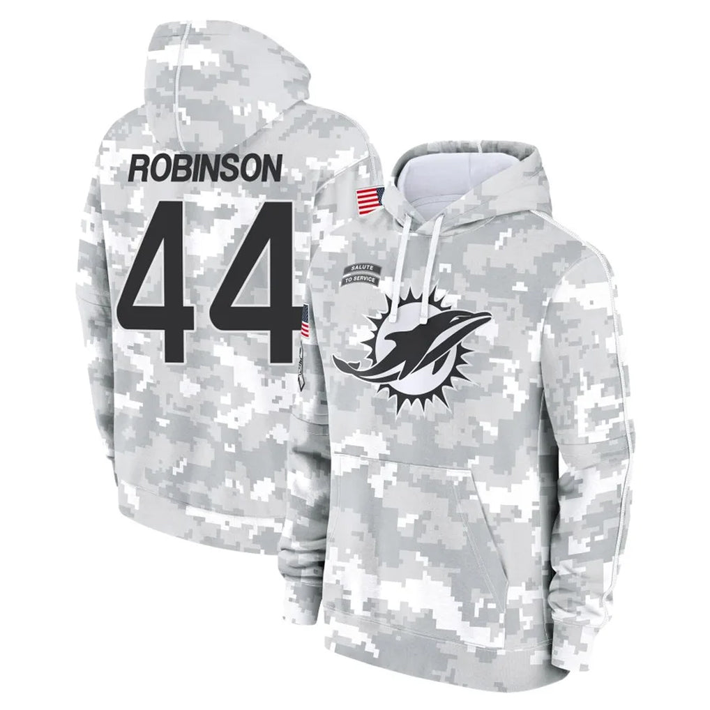 Ndoa M.Dolphins #44 Chop Robinson Player Arctic Camo Salute to Service Hoodies Limited Game Stitched Jerseys