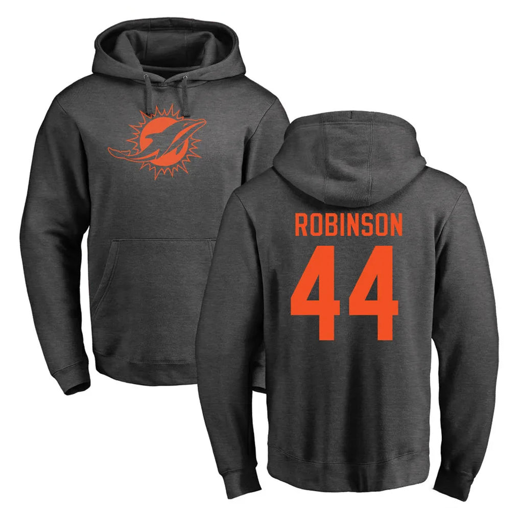 Ndoa M.Dolphins #44 Chop Robinson Player Darkgray Pullover Hoodies Limited Stitched Jerseys