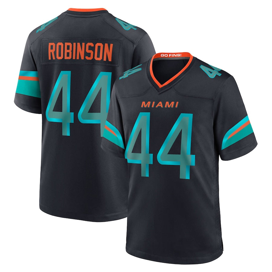 Ndoa M.Dolphins #44 Chop Robinson Player Pitch Blue Rivalries Collection Game Stitched Jersey