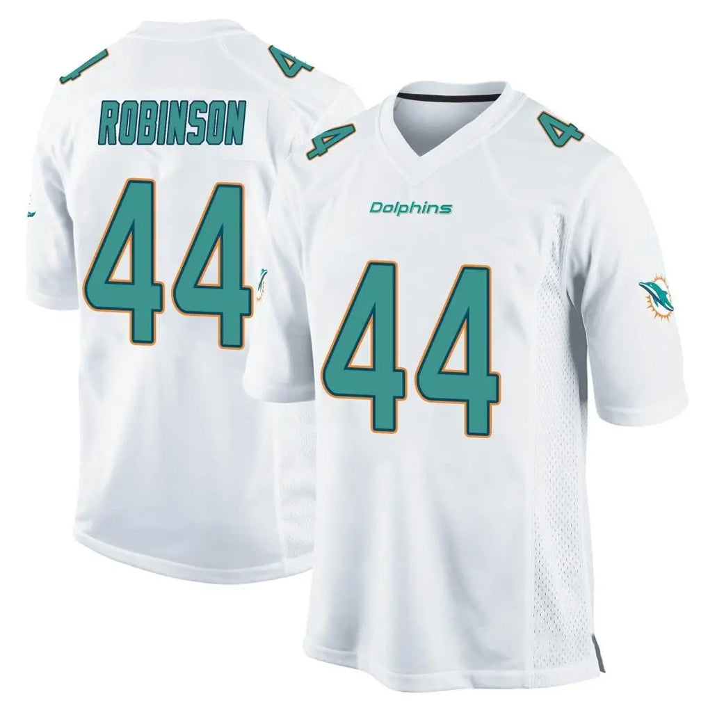 Ndoa M.Dolphins #44 Chop Robinson Player White Home Game Stitched Jerseys