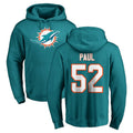 Ndoa M.Dolphins #52 Patrick Paul Player Aqua LOGO Pullover Hoodies Limited Stitched Jerseys