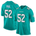 Ndoa M.Dolphins #52 Patrick Paul Player Aqua Team Color Home Game Stitched Jerseys