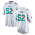 Ndoa M.Dolphins #52 Patrick Paul Player White Limited Home Game Stitched Jerseys