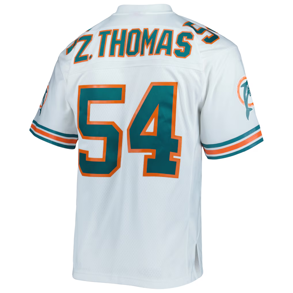 Ndoa M.Dolphins #54 Zach Thomas Mitchell & Ness White Legacy Replica Jersey Stitched Puhic