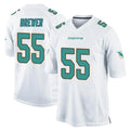Ndoa M.Dolphins #55 Aaron Brewer Player White Home Game Stitched Jerseys