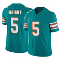 Ndoa M.Dolphins #5 Jaylen Wright Player Aqua Limited Alternate Vapor F.U.S.E. Home Game Stitched Jerseys