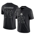 Ndoa M.Dolphins #72 Jonah Savaiinaea Player Black Reflective Limited Game Stitched Jerseys