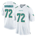 Ndoa M.Dolphins #72 Jonah Savaiinaea Player White Home Game Stitched Jerseys