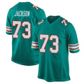 Ndoa M.Dolphins #73 Austin Jackson Player Aqua Alternate Home Game Stitched Jerseys