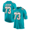 Ndoa M.Dolphins #73 Austin Jackson Player Aqua Home Game Stitched Jerseys