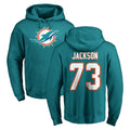 Ndoa M.Dolphins #73 Austin Jackson Player Aqua LOGO Pullover Hoodies Limited Stitched Jerseys