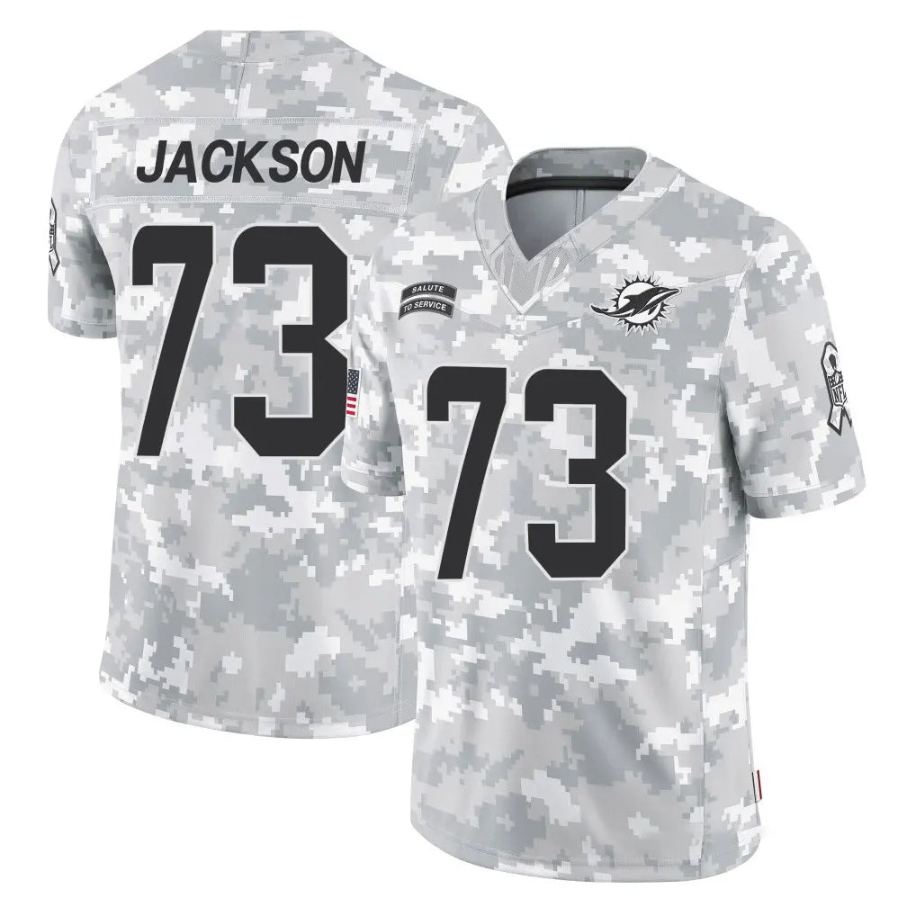 Ndoa M.Dolphins #73 Austin Jackson Player Arctic Camo Salute To Service Limited Game Stitched Jerseys