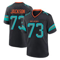 Ndoa M.Dolphins #73 Austin Jackson Player Black Pitch Rivalries Collection Home Game Stitched Jerseys