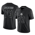 Ndoa M.Dolphins #73 Austin Jackson Player Black Reflective Limited Game Stitched Jerseys