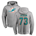 Ndoa M.Dolphins #73 Austin Jackson Player Gray LOGO Pullover Hoodies Limited Stitched Jerseys