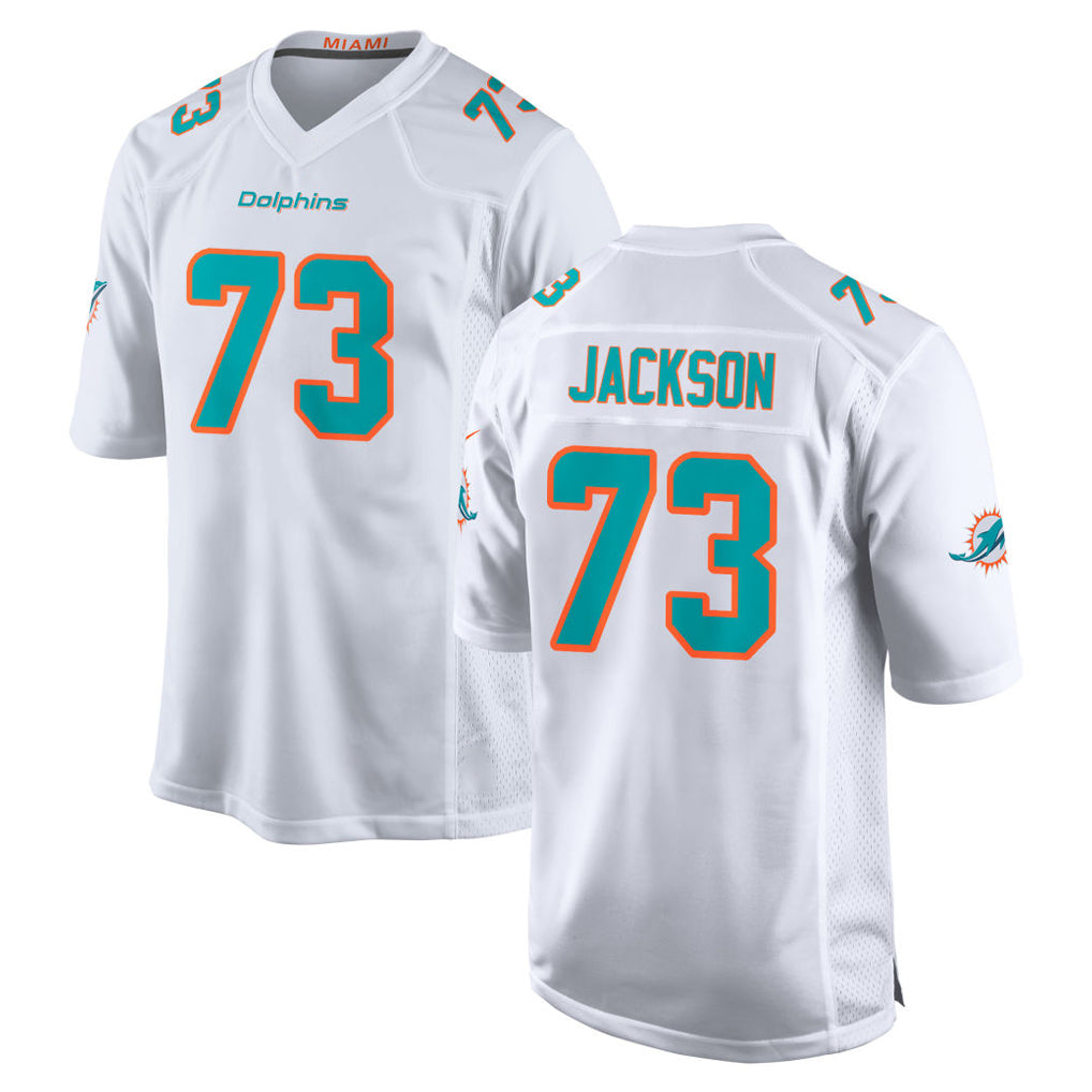 Ndoa M.Dolphins #73 Austin Jackson Player White Limited Home Game Stitched Jerseys