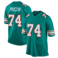 Ndoa M.Dolphins #74 Kadyn Proctor Player Aqua Alternate Home Game Stitched Jerseys