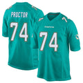 Ndoa M.Dolphins #74 Kadyn Proctor Player Aqua Team Color Home Game Stitched Jerseys