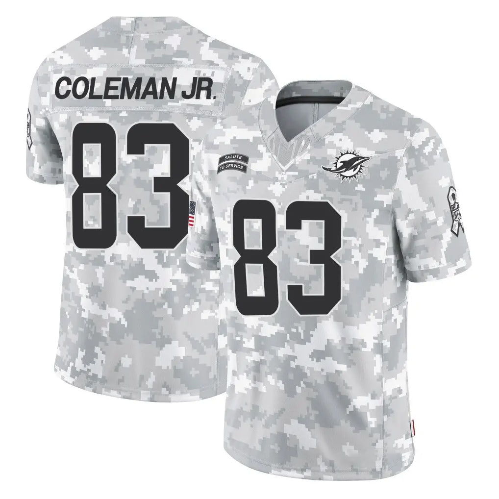 Ndoa M.Dolphins #83 Kevin Coleman Jr. Player Arctic Camo Salute To Service Limited Game Stitched Jerseys