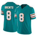 Ndoa M.Dolphins #8 JuJu Brents Player Aqua Limited Alternate Vapor F.U.S.E. Home Game Stitched Jerseys