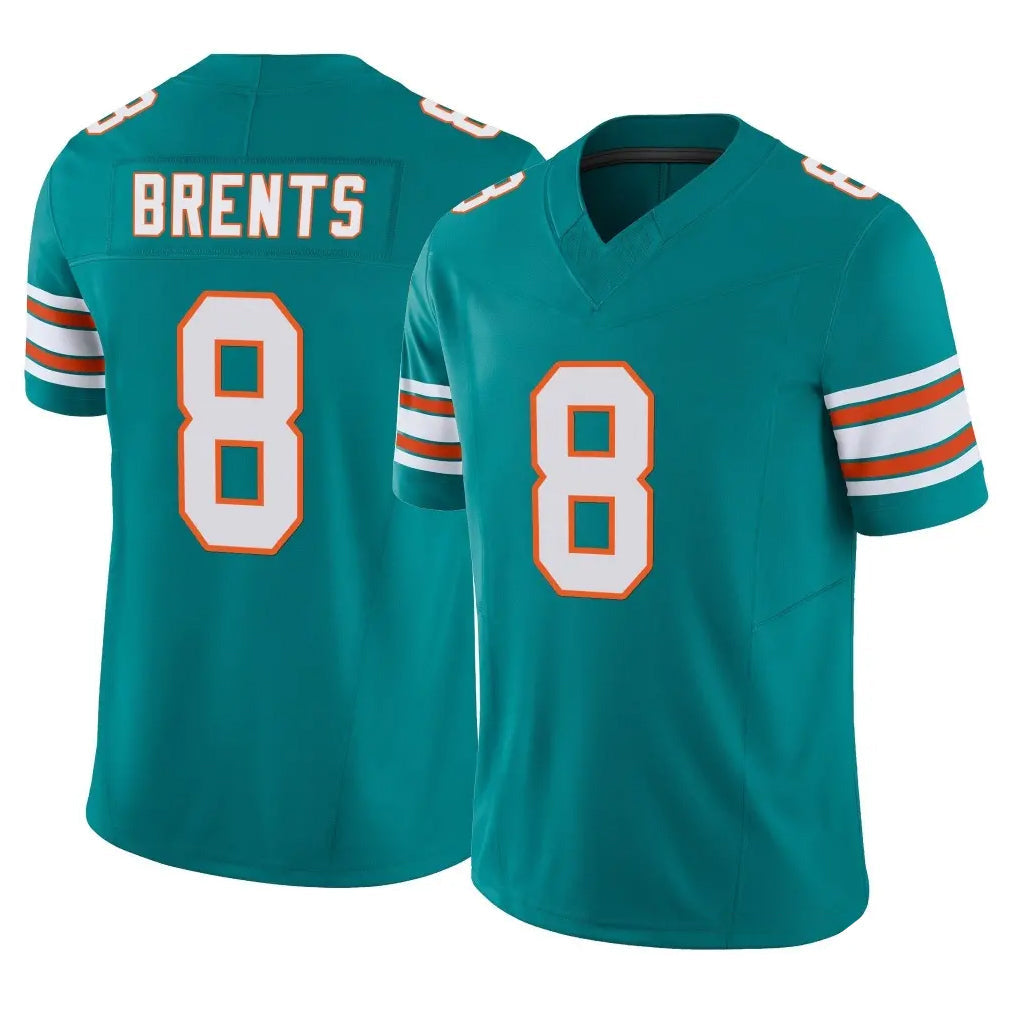 Ndoa M.Dolphins #8 JuJu Brents Player Aqua Limited Alternate Vapor F.U.S.E. Home Game Stitched Jerseys