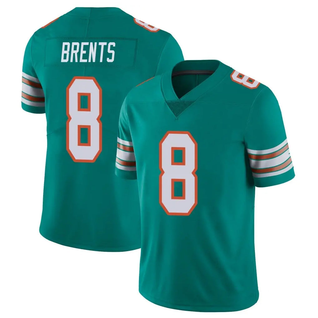 Ndoa M.Dolphins #8 JuJu Brents Player Aqua Limited Alternate Vapor Untouchable Home Game Stitched Jerseys