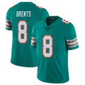 Ndoa M.Dolphins #8 JuJu Brents Player Aqua Limited Alternate Vapor Untouchable Home Game Stitched Jerseys