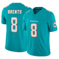 Ndoa M.Dolphins #8 JuJu Brents Player Aqua Limited Vapor F.U.S.E. Home Game Stitched Jerseys