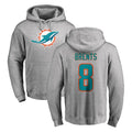 Ndoa M.Dolphins #8 JuJu Brents Player Gray LOGO Pullover Hoodies Limited Stitched Jerseys