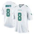 Ndoa M.Dolphins #8 JuJu Brents Player White Home Game Stitched Jerseys