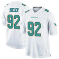 Ndoa M.Dolphins #92 Zach Sieler Player White Home Game Stitched Jerseys