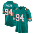 Ndoa M.Dolphins #94 Jordan Phillips Player Aqua Alternate Home Game Stitched Jerseys