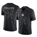 Ndoa M.Dolphins #94 Jordan Phillips Player Black Reflective Limited Game Stitched Jerseys