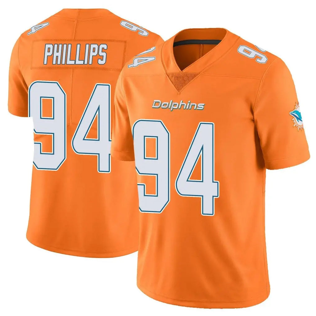 Ndoa M.Dolphins #94 Jordan Phillips Player Orange Limited Home Game Stitched Jerseys