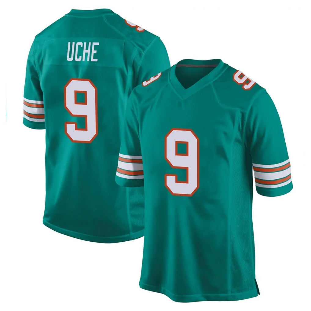 Ndoa M.Dolphins #9 Joshua Uche Player Aqua Alternate Home Game Stitched Jerseys