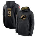 Ndoa M.Dolphins #9 Joshua Uche Player Black Salute to Service Hoodies Limited Game Stitched Jerseys