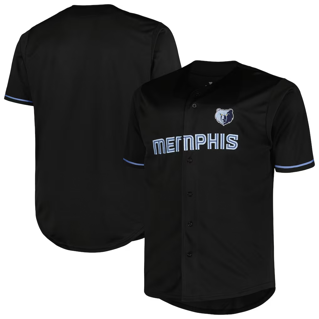 Ndoa M.Grizzlies Profile Black Big & Tall Pop Stitched Jerseys