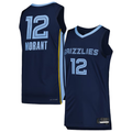 Ndoa M.Grizzlies #12 Ja Morant Navy Authentic Stitched Jerseys- Icon Edition