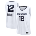 Ndoa M.Grizzlies #12 Ja Morant White Fast Break Replica Player Stitched Jerseys- Association Edition