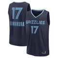 Ndoa M.Grizzlies #17 Yuki Kawamura Navy Fast Break Replica Player Stitched Jerseys- Icon Edition