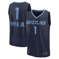 Ndoa M.Grizzlies #1 Scotty Pippen Jr. Navy Fast Break Replica Player Stitched Jerseys- Icon Edition