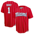 Ndoa M.Marlins #1 Connor Norby Player Red City Connect Home Game Stitched Jerseys
